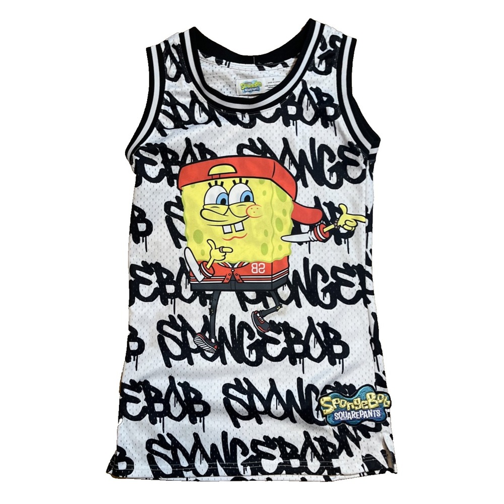 Nickelodeon SpongeBob SquarePants Basketball Jersey Graffiti Adult S New